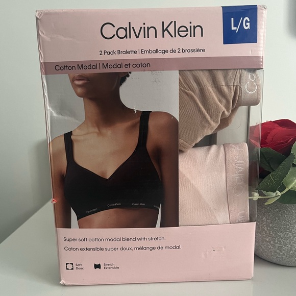 Calvin Klein Other - Calvin Kleinand Bralette Set 2-pack Pink and Tan